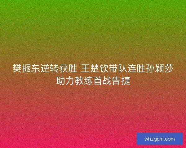 樊振东逆转获胜 王楚钦带队连胜孙颖莎助力教练首战告捷